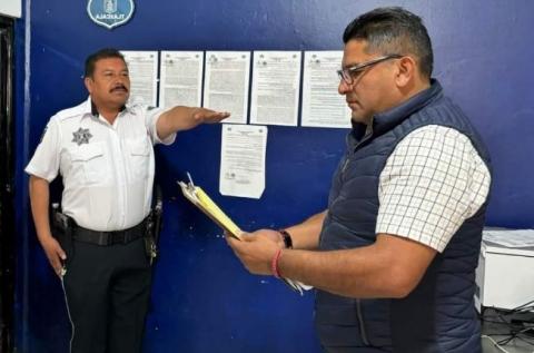 Se va un homicida y llega un golpeador a la policía de Nopalucan