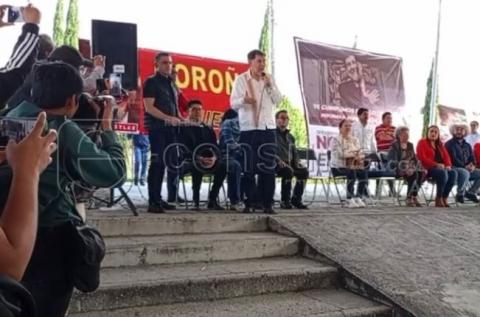 VIDEO: Fuera, fuera, fuera le dicen a Sánchez García y Noroña regaña a los presentes: a ver cab#on€s