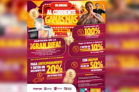 Pone en marcha ayuntamiento de Amaxac campaña de pago y regularización de predial y agua potable