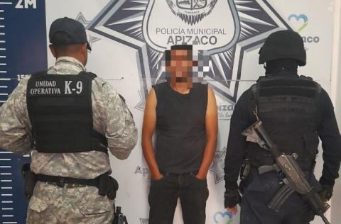 Policía de Apizaco recupera motocicleta robada y detiene a una persona