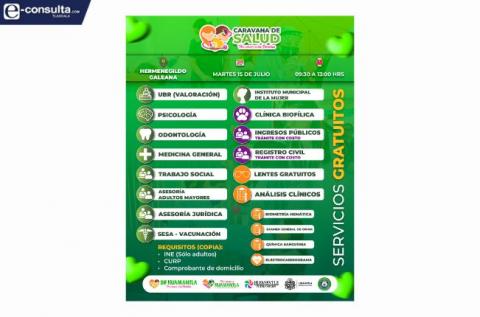 Caravana de Salud y Servicios del Ayuntamiento llegará a Hermenegildo Galeana