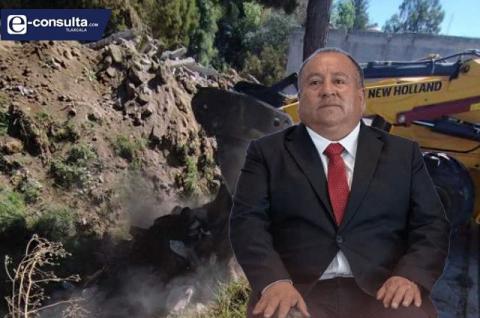 “El pirrurris” habría rellenado ilegalmente barranca de Coaxomulco con recursos públicos