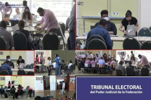 En Campeche amarran boletas electorales con cubrebocas