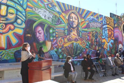 Inauguran en Tepetitla de Lardizábal mural artístico denominado Los Colores Del Pueblo imagen 3