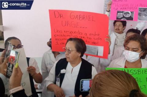 Trabajadores del Hospital de la Mujer se manifiestan por falta de alimentos, insumos y medicamentos