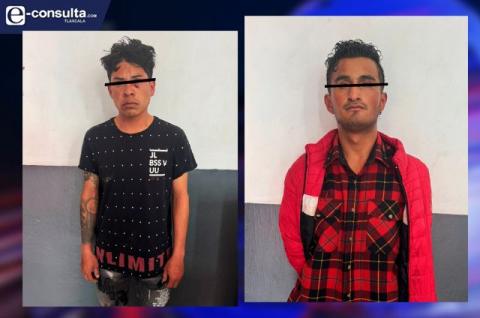 Policía de Chiautempan asegura a dos personas por portación ilegal de arma de fuego