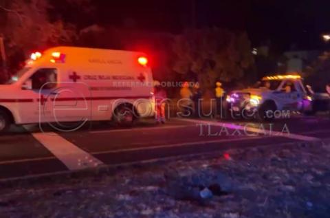Una persona prensada y seis lesionados deja aparatoso accidente en la autopista Tlaxcala-Texmelucan