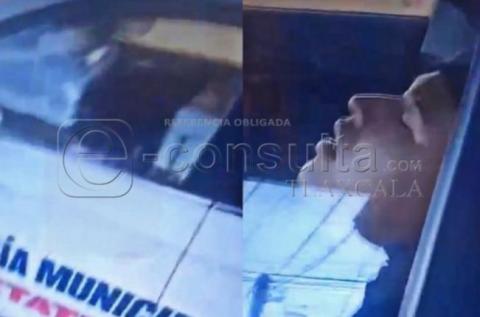 Negligencia en Apetatitlán, policía municipal es captado durmiendo en horas de servicio