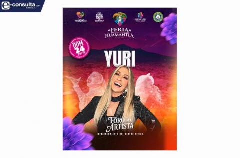 YURI llegará a Huamantla este 24 de agosto como parte de la Feria del Arte Efímero y la Dalia 2025