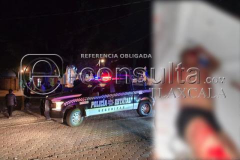 Vecinos de Totolac le dan escarmiento a hombre por presuntamente hostigar a una mujer