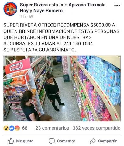 Mini súper ofrece recompensa por mujeres hamponas