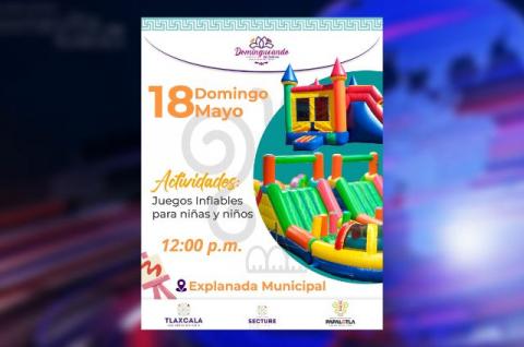 Diversión para los pequeños con juegos inflables en Papalotala con Domingueando en Familia
