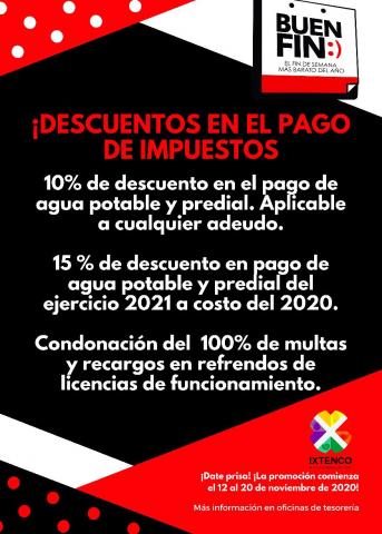 En pagos de agua potable y predial, habrá descuentos por el Buen Fin en Ixtenco
