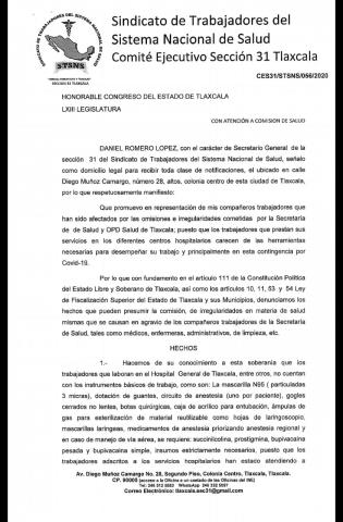 Personal de hospitales pide más equipo para atender el Covid-19 imagen 2