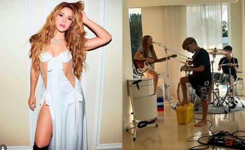 Shakira presume que sus hijos tienen talento para la música y no para el futbol