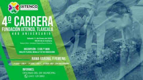 Ixtenco celebrará su 488 aniversario con la 4ta Carrera de su Fundación