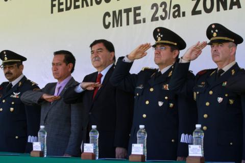 Atestigua MGZ toma de posesión del nuevo comandante de la 23 Zona Militar
