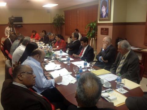 Imagen  participación de la Senadora Martha Palafox Gutiérrez en la  reunión de trabajo de la Comisión de Agricultura, Ganadería y Pesca con Legisladores miembros del Parlatino