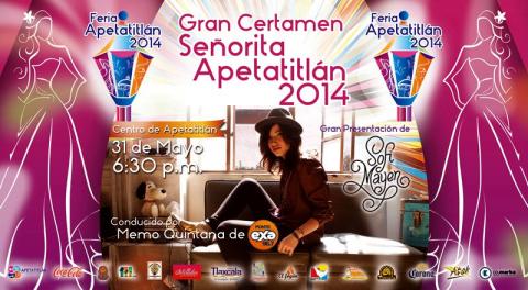 Gran certamen Señorita Apetatitlán 2014, próximo 31 de mayo