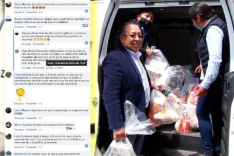 Edil teibolero de Zitlaltepec hace su obra de caridad y se mofan