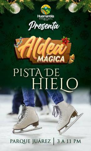 Invita ayuntamiento de Huamantla a disfrutar pista de hielo