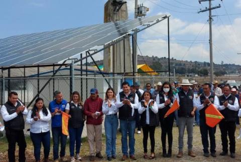 Pozo de agua en Atlangatepec funcionará con paneles solares