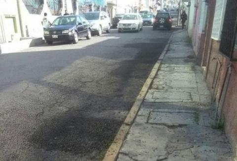Denuncian pésimo bacheo del ayuntamiento de Tlaxcala
