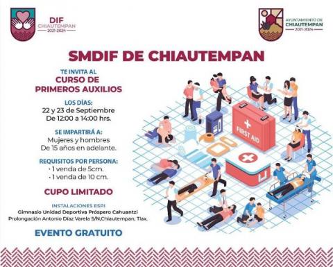 Invita Chiautempan a cursos de “Defensa Personal” y “Primeros Auxilios”