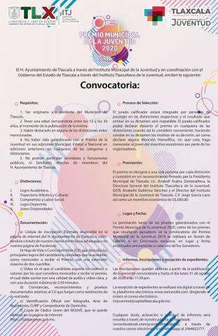 Convocan a participar en “Premio Municipal de la Juventud 2020” en la capital imagen 3