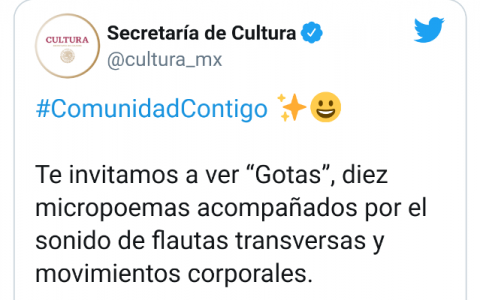 Se pitorrean de Secretaría de Cultura por invitar a ver "Gotas" imagen 1