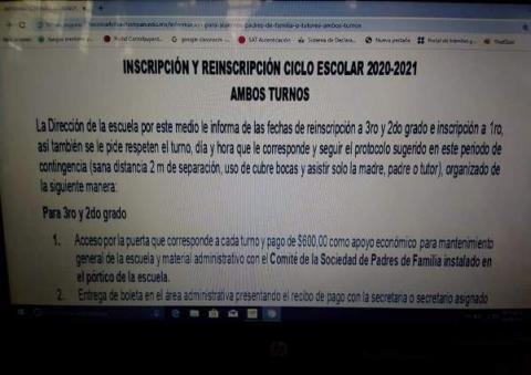 Quieren juntar 780 mil pesos de cuotas escolares en Técnica 4