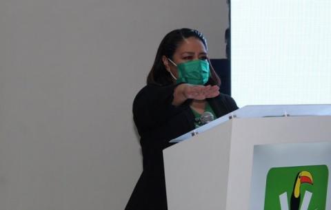 Maribel León Cruz es la nueva dirigente estatal del PVEM