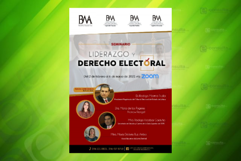 Colegio de abogados impartirá el seminario Liderazgo y Derecho Electoral