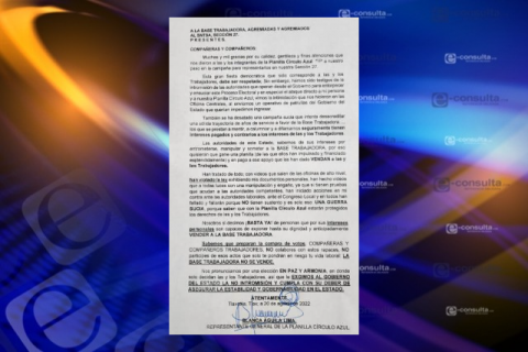 La base trabajadora del SNTSA no se vende, advierte Blanca Águila