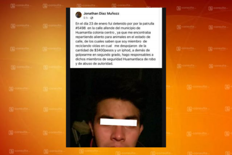 Falso que policía municipal haya detenido a masculino en calles de Huamantla