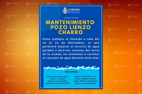 Da ayuntamiento de Huamantla mantenimiento a pozo