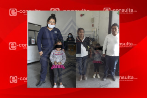 Policías de San Pablo del Monte auxilian a niña perdida