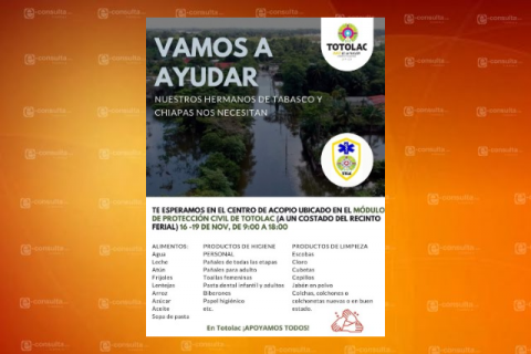 Instalan centro de acopio en Totolac para ayudar a los damnificados
