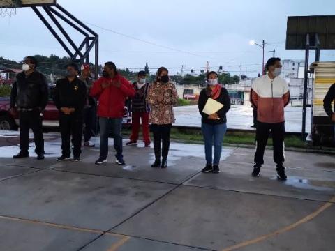 Jesús Herrera entrega remodelación de Unidad Deportiva de Potrero-Papalotla