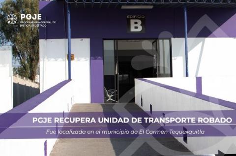 Recuperan unidad de transporte que había sido robada