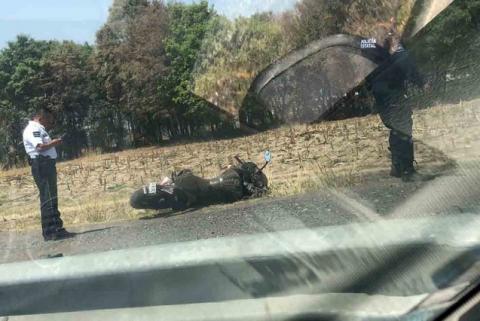 Pareja sufre accidente en San Pablo del Monte por ir con copas de más