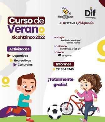 Abren cursos de verano para menores en el municipio de Xicohtzinco