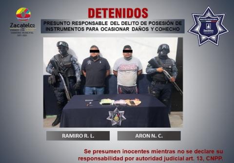 Detienen a dos masculinos por cohecho en Zacatelco