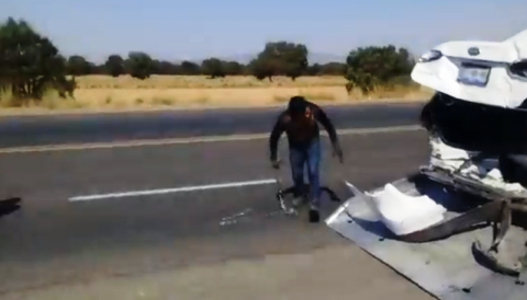 Accidente sobre la carretera Apizaco- Tlaxco; reportan una lesionada