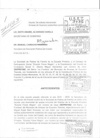 Violenta Derechos Humanos Miguel Ángel Báez Director de Primaria en Amaxac