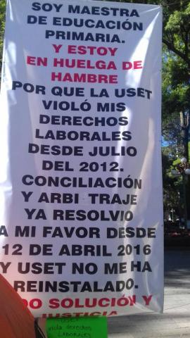 Con 0 grados maestra realiza huelga de hambre imagen 2