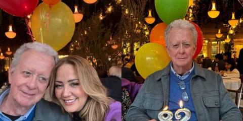 El papá de Andrea Legarreta festeja con su hija sus 82 años de vida