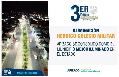 Apizaco se consolidó como el municipio con mejor alumbrado público
