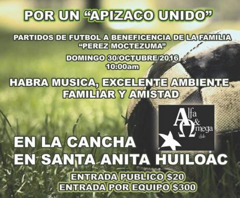 Organizan torneo de futbol para contribuir al rescate de Fernanda