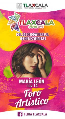 Enamorará María León al público de Tlaxcala Feria 2018 imagen 2